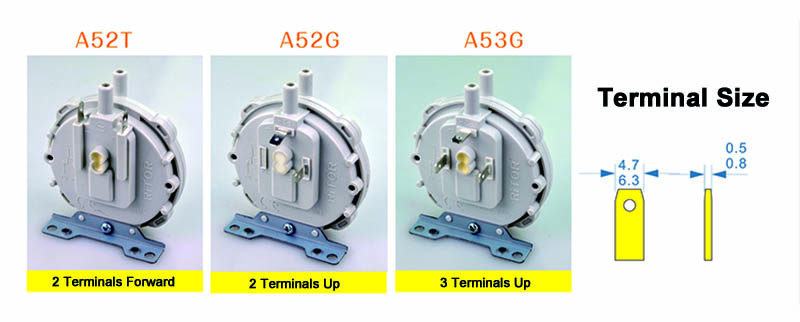 A53 pressure switch type selection