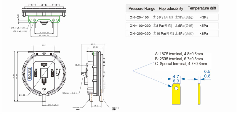 A6-air-pressure-switch-size