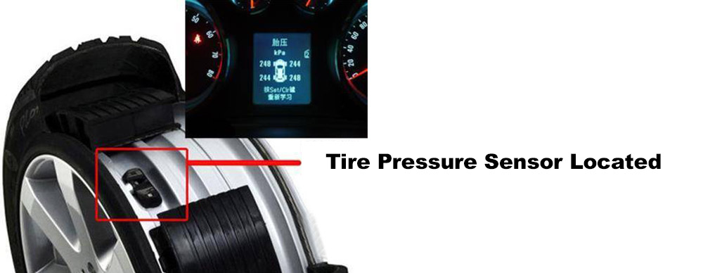 tire pressure sensor located